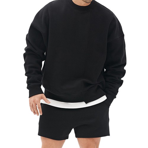 Sudadera suelta suéter cuello redondo informal deportiva con capucha ropa exterior para hombre - Imagen 14 de 21