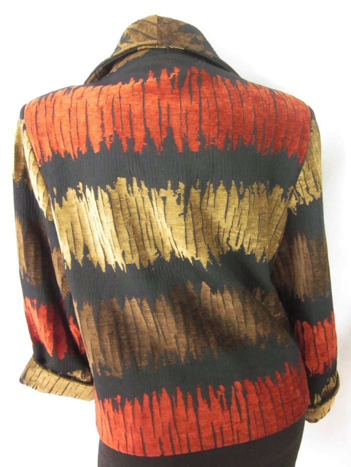 Giacca Painter Pony in velluto testurizzato multicolore vestibilità ampia taglia small