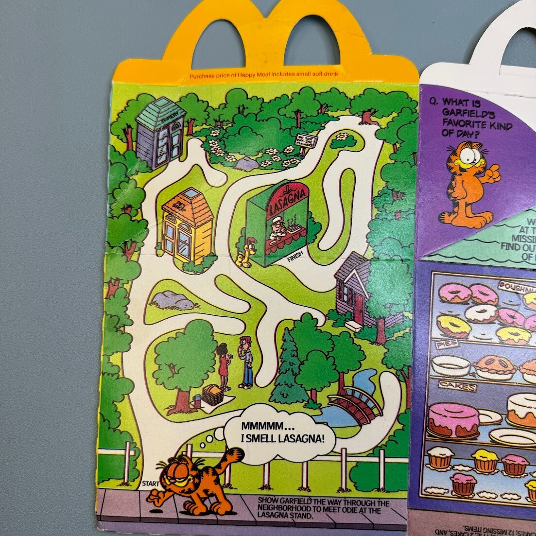 Vintage McDonald's Garfield Happy Meal Carton | eBay
