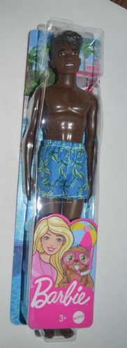BARBIE / KEN 2022 - BEACH KEN AFRICAN AMERICAN DOLL BLUE TRUNKS - Picture 1 of 4