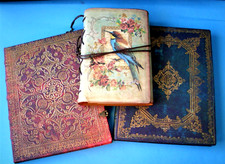 ❤❤ LOT of 3 NWOT  ~ 2  PAPERBLANKS &  1  Leather BIRD Notebooks Writing JOURNALS