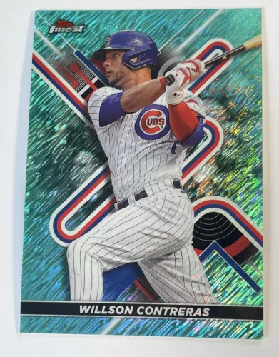 2022 Topps Finest Willson Contreras Aqua Shimmer Refractor /175  FREE SHIPPING