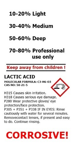 Lactic Acid Peel 100ml 10% 20% 30% 40% 50% 60% 70% 80% ACNE TREATMENT / WRINKLES - Picture 21 of 36