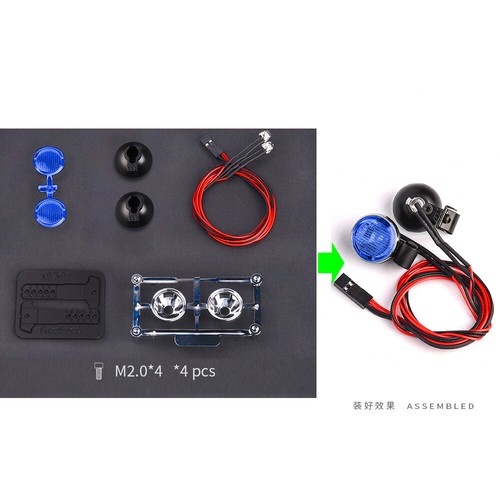 Foco redondo 18 mm para coche sobre orugas 1/10 RC Traxxas TRX4 TRX6 AXIAL SCX10 RC4WD - Imagen 18 de 21