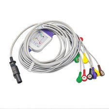 12pin Direct-Connect EKG Leadwire Cable 10-Leads, for Mortara Quinton/Burdick
