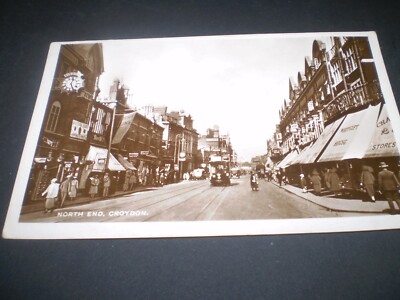 Sozialgeschichte CROYDON NORTH END Echtfoto Postkarte