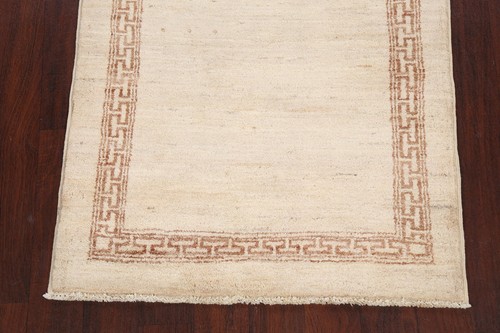 Bordered Modern Gabbeh Solid Oriental Area Rug Wool Handmade Foyer Carpet 3'x5' - Picture 8 of 17