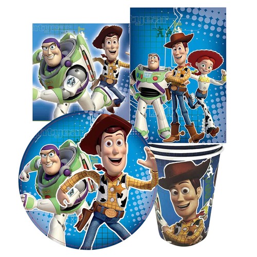Disney Toy Story 3 Birthday Party Supplies Kids Tableware Kit 40pcs w Loot Bags - Picture 1 of 3