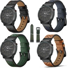 Leather Watch Band Strap Quick For Garmin Fenix 7 7X /6 6X Pro/5 5X Plus/3 3 HR