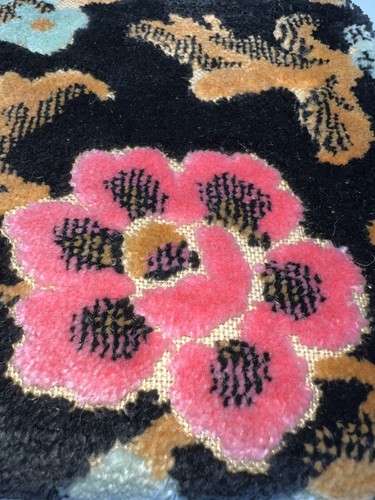 VINTAGE 1960s ELEGANT PLUSH VELVET TAPESTRY PURSE HANDBAG BOHO MOD HIPPIE CHIC - Picture 9 of 9