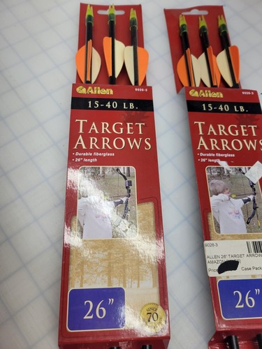 Allen 9026-3--Youth Fiberglass 26" Arrows w/ Points - Picture 5 of 5