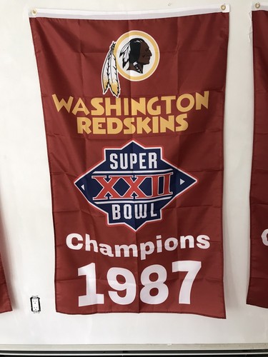 Complete Set Washington Redskins NFL Super Bowl Champions 3 Banners/Flags 3’x5’ - Picture 7 of 8