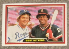 1981 Donruss - ROYALS GEORGE BRETT & ANGELS ROD CAREW - NEAR-MINT