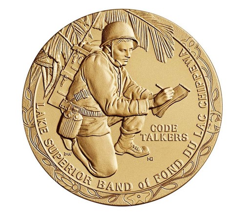 3 Zoll Fond du Lac Band of Lake Superior Chippewa Stamm Code Talkers US POSTFRISCHE MEDAILLE