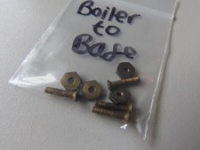 Meccano x4 Brass Screws & Hex Nuts for 1920's Vertical Boiler Live Steam Engine