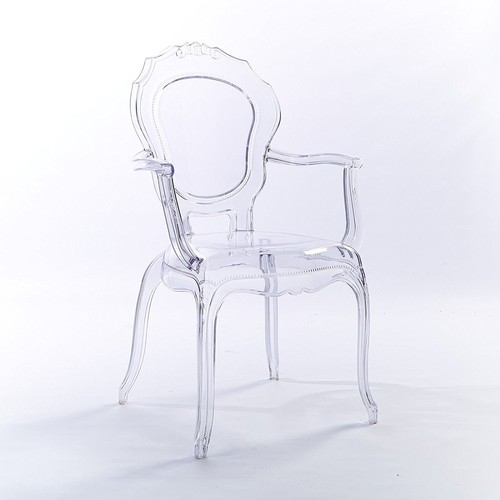 Contemporary Modern Transparent Single Mold Stacking Accent Chair - Picture 18 of 27