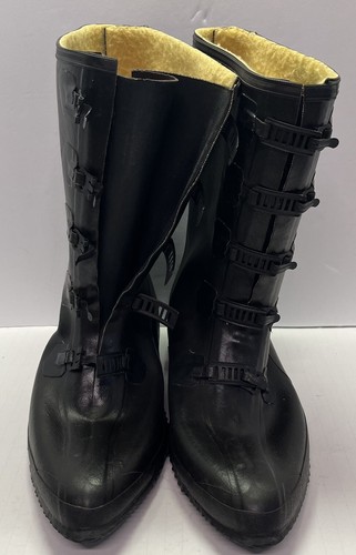 VTG Lacrosse Insulated Rubber Cowboy Over Boots Pointed Toe Five Buckle Size 12 - Picture 7 of 8