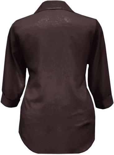 Nueva Camisa Blusa Prenda para el torso Inteligente Informal 34 Mangas Damas Talla Grande - Imagen 12 de 27