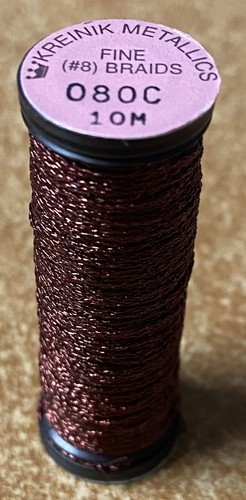 Kreinik #8 Fine Braid Metallic Choose Your Colors 10m NEW - Picture 57 of 128