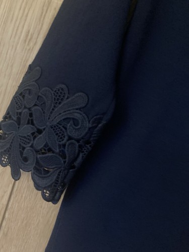 Next Navy Top With Guipure Lace Size 10 - Picture 4 of 5