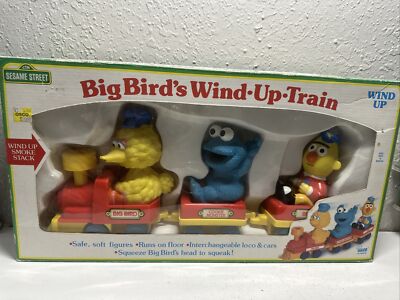 Vintage 90s Tyco Sesame Street Wind up Train Ernie Big Bird Elmo RARE Open Box