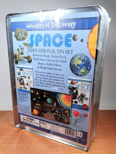 Juego de caja de hojalata educativa Wonders of Learning Discover Space nuevo - Imagen 3 de 9