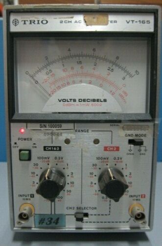 Trio/Kenwood VT-165 2-Channel AC Voltmeter (Made in Japan) - Picture 2 of 5