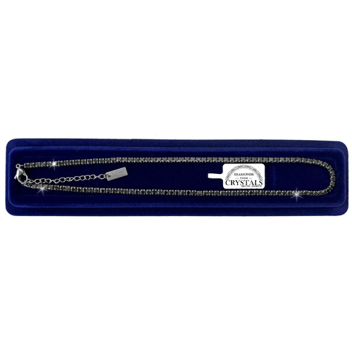 Finissima Collana Tennis da 2 a 5 mm Acciaio Girocollo Con Cristalli Zirconi - Imagen 6 de 8
