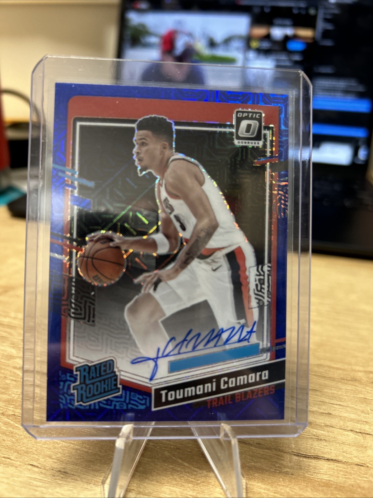2023-24 Optic Choice Basketball Toumani Camara Rated Rookie Blue Auto #5/24