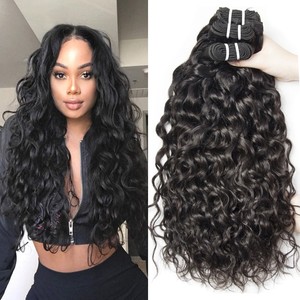 Peruvian Water Wave Human Hair Weave 3 Bundles Wet And Wavy Virgin