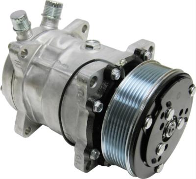 Chromed Aluminum Sanden 508 AC 12V Air Compressor Serpentine Pulley SBC BBC 350