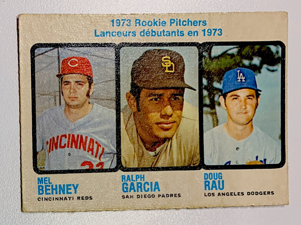 1973 O-Pee-Chee Rookie Pitchers - Mel Behney/Ralph Garcia/Doug Rau Rookie #602