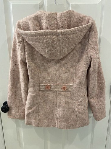 Damenmantel matschig rosa Wollmischung mit Kapuze Größe S (EUC) - Bild 3 von 8