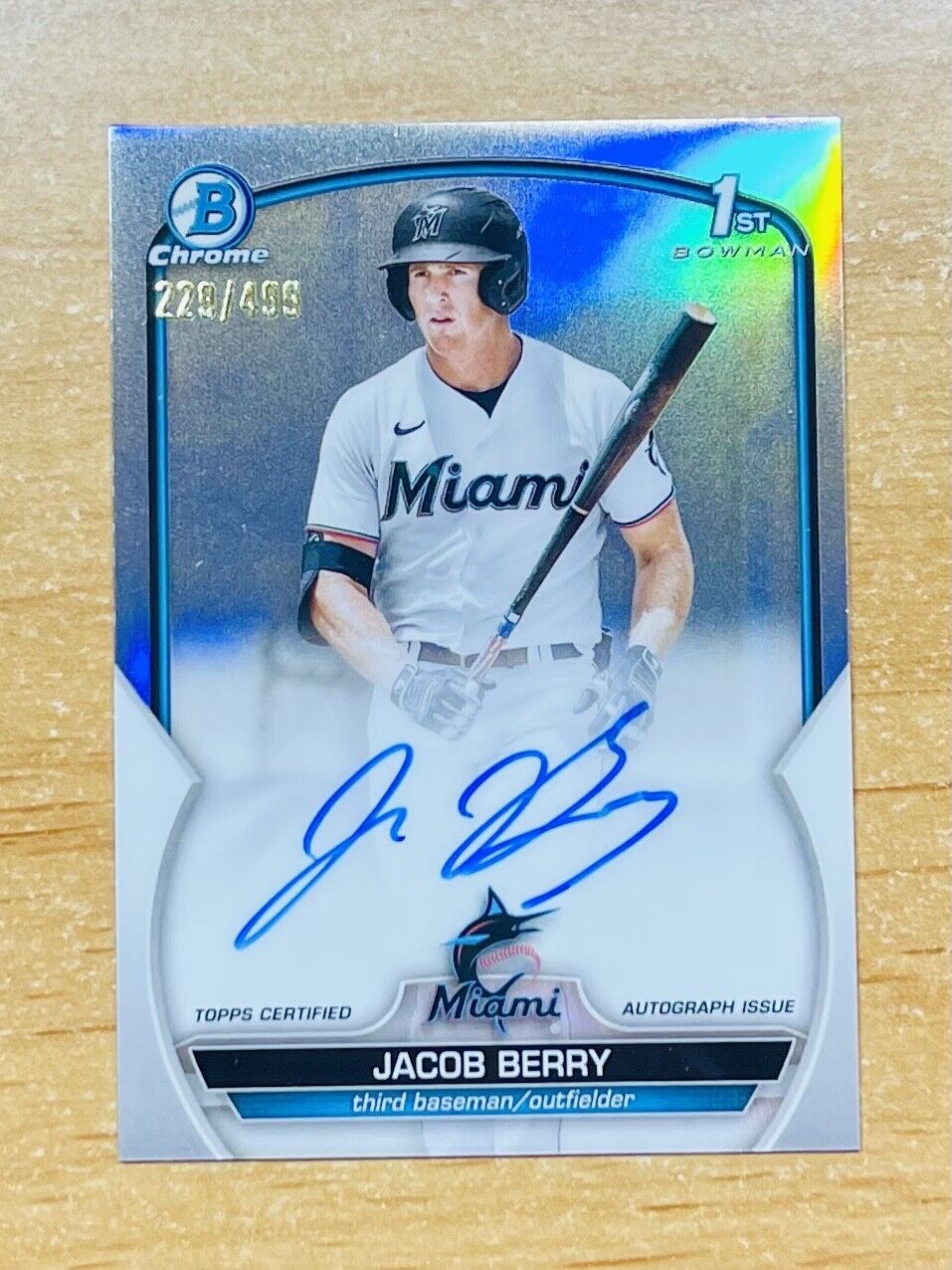 2023 Bowman - Chrome Prospect Autographs Jacob Berry #CPA-JB Refractor /499