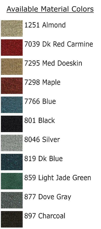 FITS 1981-1986 Chevrolet C30 Crew Cab Floor Mat 4pc Cutpile - Изображение 3 из 4