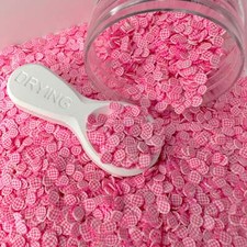 FAKE 5MM/10MM Pink Checker Circle Polymer Clay Sprinkle NOT EDIBLE D28-35/36