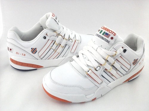 KSWISS Carrots Sneakers Si-18 International White Shoes Mens US 8.5 EU 42.5 RARE - Picture 1 of 7