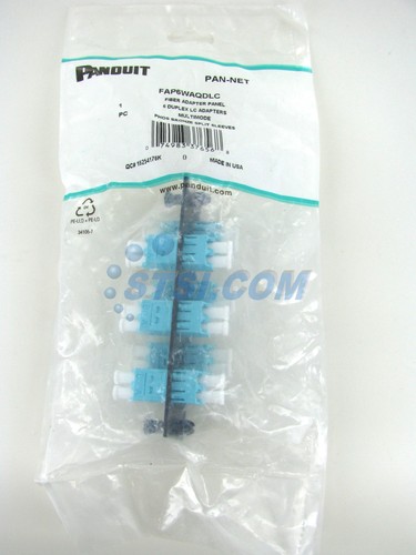 Panneau fibre Panduit FAP6WAQDLC avec 6 adaptateurs multimodes duplex LC 10 gig Aqua ~ STSI - Photo 2/4