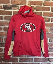 NFL Team Apparel San Francisco 49ers Hoodie Youth L 14/16 Red Embroidered Logo