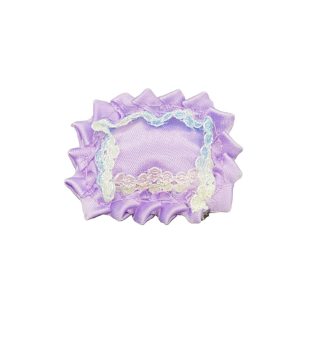 Puppenhaus Miniatur Handwerk Handarbeit Lavendel Bett Bank Fußhocker Kissen Set - Bild 12 von 13