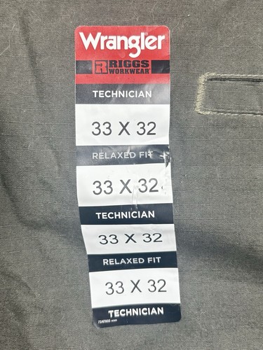 Pantalones Wrangler Riggs Workwear Technician calce relajado verdes para hombre talla 33x32 nuevos con etiquetas - Imagen 7 de 8