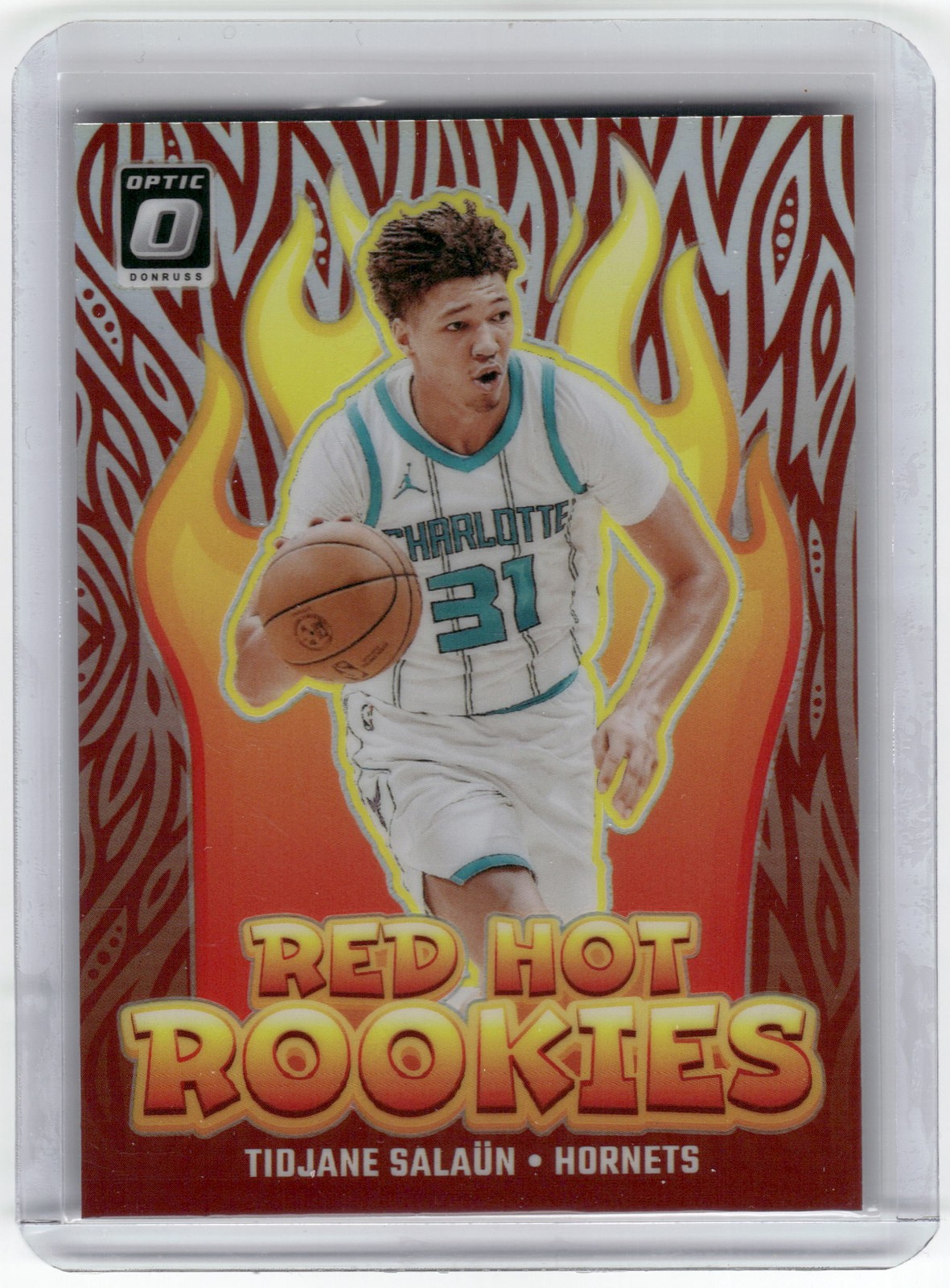 2024-25 Donruss Optic #5 Tidjane Salaun Red Hot Rookies Holo Prizm