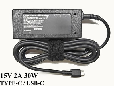 Genuine Liteon 15V 2A 30W TYPE-C Charger USB-C Power AC Adapter PA-1300-43