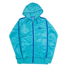 Felpa Blu LONSDALE Da Donna Con Zip Completa UK 12