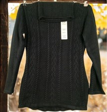 Black Turtleneck Sweater, Womens Size 18-22 Slim Fit, Bodycon Sweater Dress  NWT