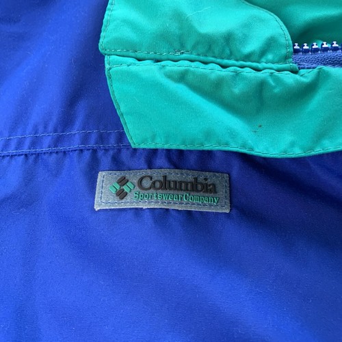Vintage Columbia Radial Sleeve Windbreaker Jacket Blue 100% Nylon Mens Size M - Picture 5 of 17