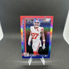 2025 Topps Chrome Tyler Nubin Red White and Blue Refractor #231 Football Card