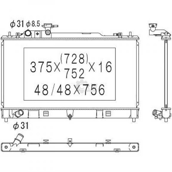 KüHler WasserküHler MotorküHler Aluminium FüR Mazda 6 Kombi GH 2.0 MZR-image