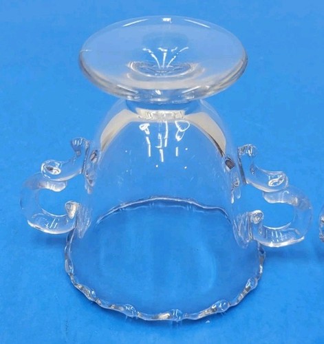 Vintage Fostoria Glass Crystal CENTURY Creamer Sugar Dishes with Tray - Picture 13 of 14