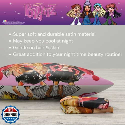 Franco Collectibles Bratz Beauty Silky Satin Standard Reversible Pillowcase C - Bild 4 von 5